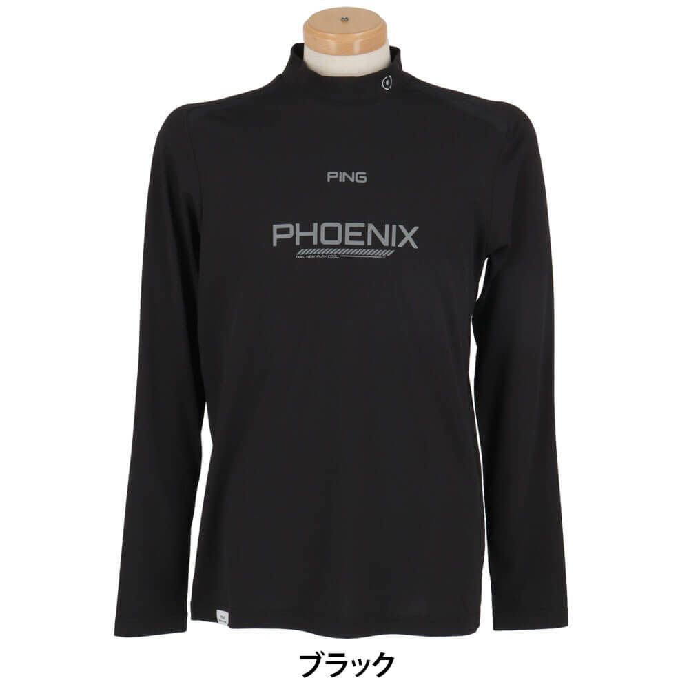 ピン PING　メンズ ロゴプリント ストレッチ 長袖 ハイネックシャツ 621-4166103　2024年モデル 詳細2