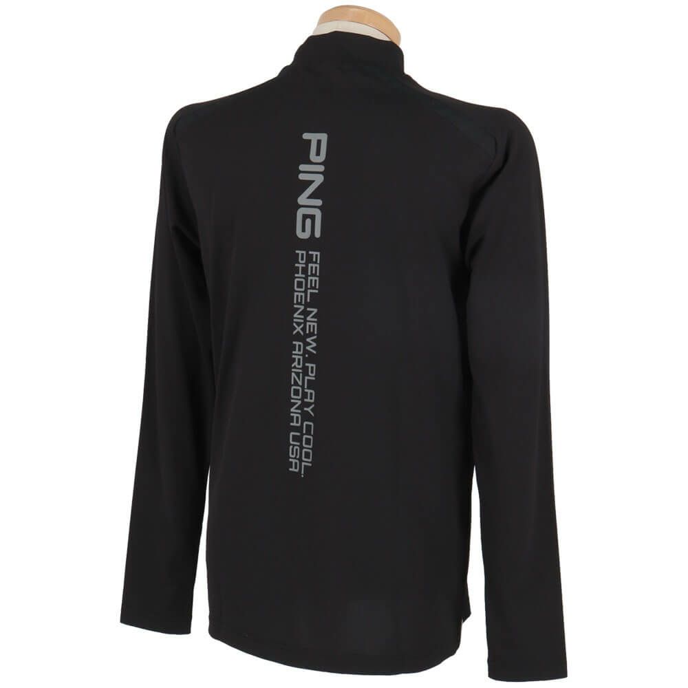 ピン PING　メンズ ロゴプリント ストレッチ 長袖 ハイネックシャツ 621-4166103　2024年モデル 詳細3