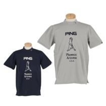 ピン PING　メンズ Mr.PING ジャカード 半袖 ハイネック ニットシャツ 621-4172203　2024年モデル 詳細1