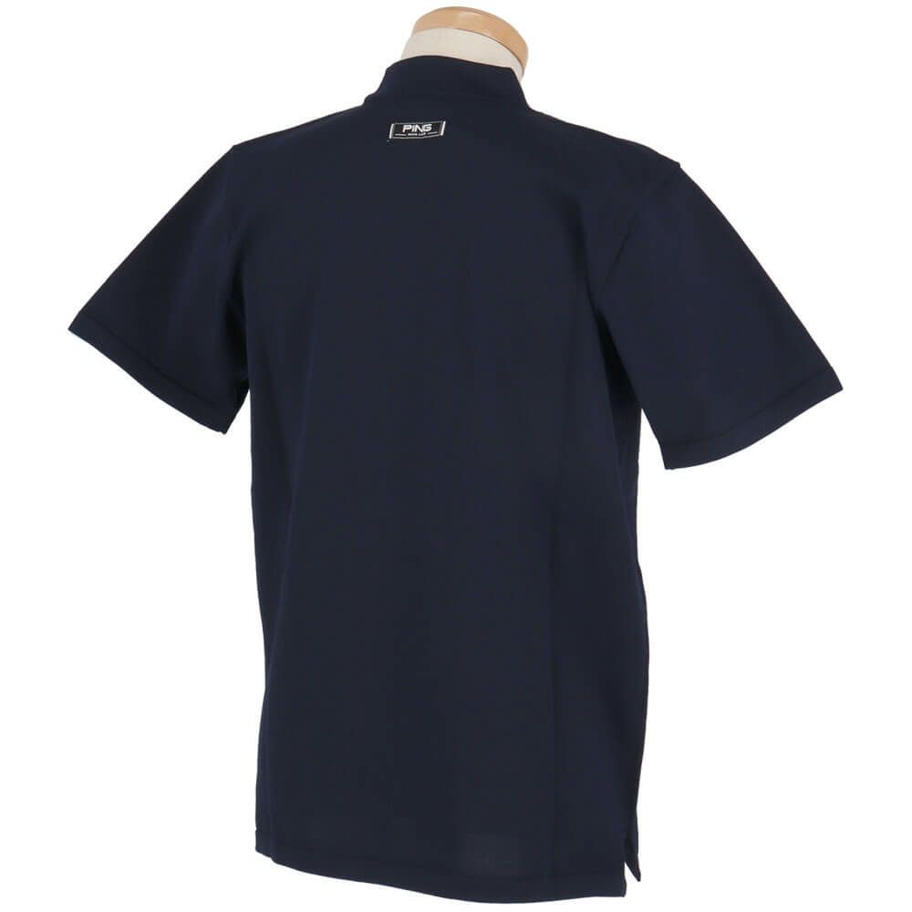 ピン PING　メンズ Mr.PING ジャカード 半袖 ハイネック ニットシャツ 621-4172203　2024年モデル 詳細3