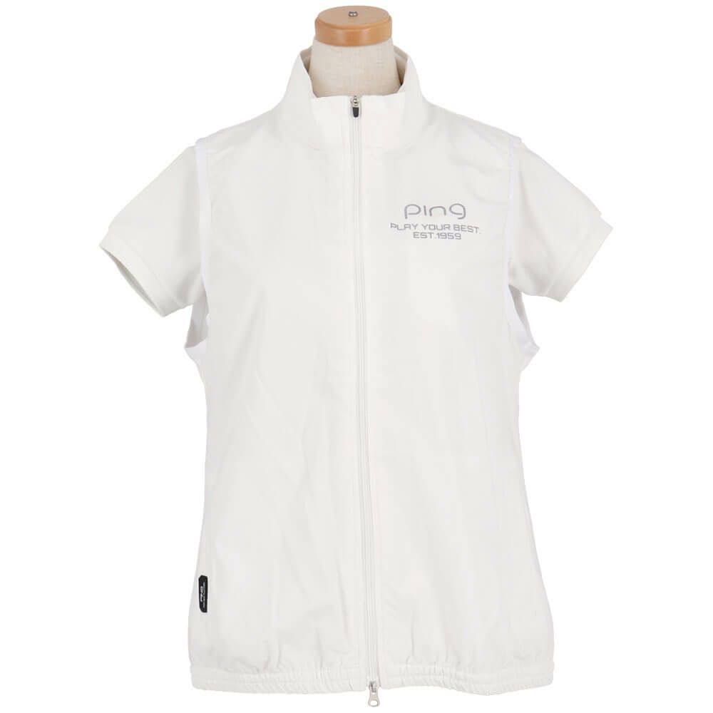 ピン PING　レディース ロゴプリント リップストップ ツインブルゾン 622-4120200　2024年モデル 詳細5