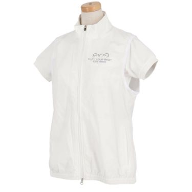 ピン PING　レディース ロゴプリント リップストップ ツインブルゾン 622-4120200　2024年モデル 詳細7
