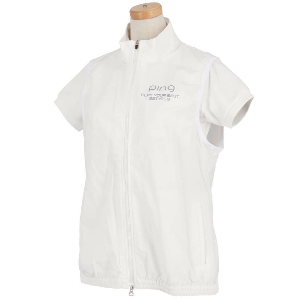ピン PING　レディース ロゴプリント リップストップ ツインブルゾン 622-4120200　2024年モデル 詳細7