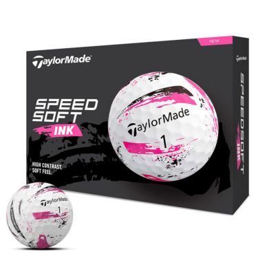 テーラーメイド　SPEED SOFT INK 2024年モデル ゴルフボール　1ダース（12球入り）　ピンク