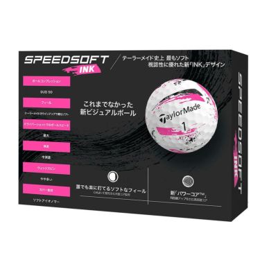 テーラーメイド　SPEED SOFT INK 2024年モデル ゴルフボール　1ダース（12球入り）　ピンク　詳細1