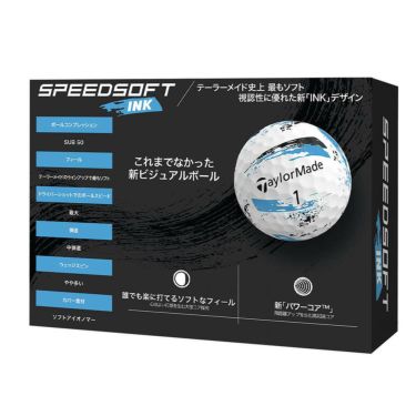 テーラーメイド　SPEED SOFT INK 2024年モデル ゴルフボール　1ダース（12球入り）　ブルー　詳細1