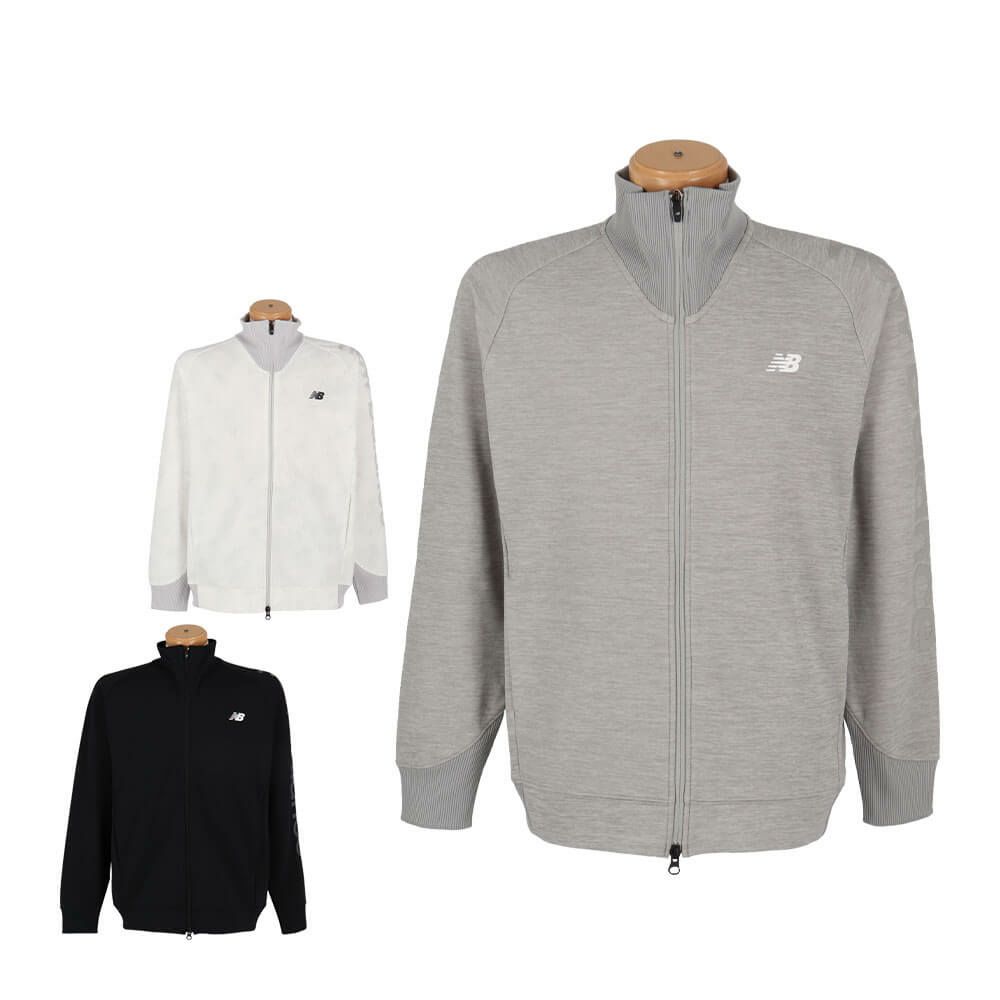 ニューバランスゴルフ　メンズ 長袖 ダンボールニット スウェット スタンド ジップ ブルゾン 012-5162001　2025年モデル 詳細1