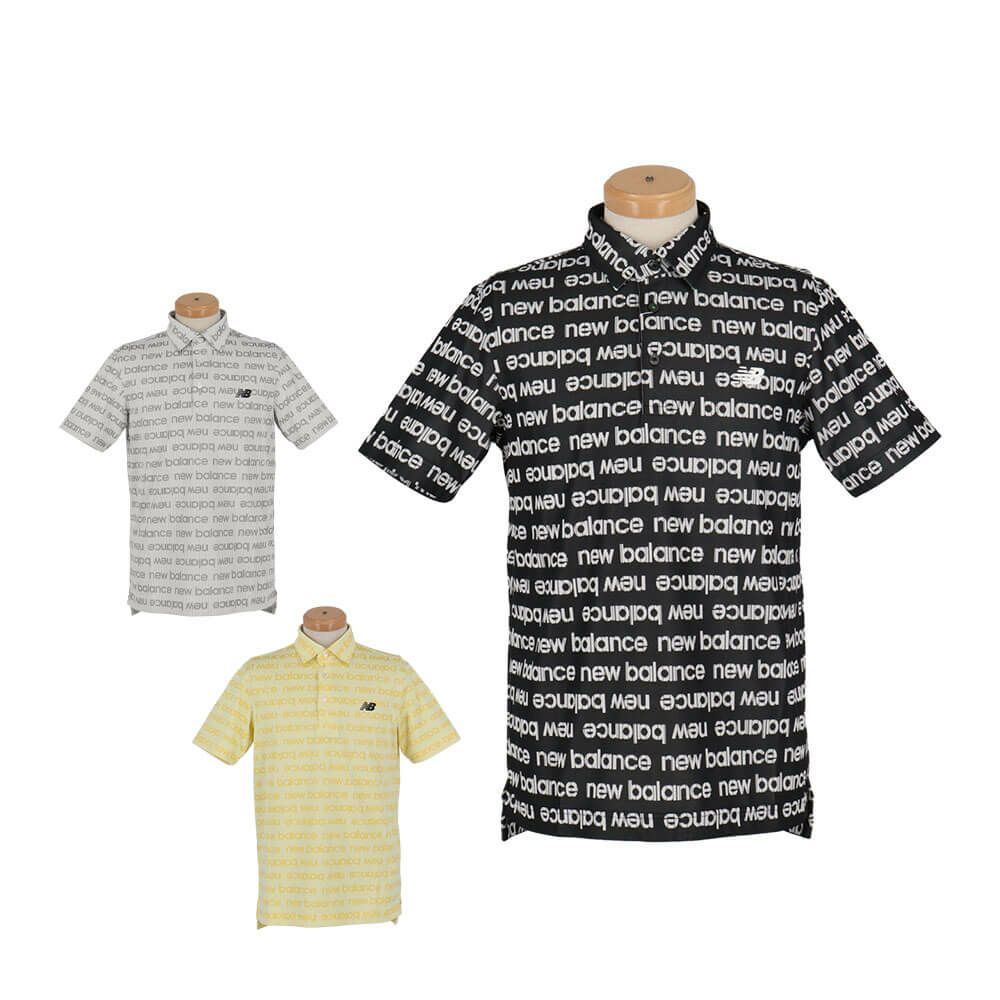 ニューバランスゴルフ　メンズ 総柄 半袖 ロゴボーダー ポロシャツ 012-5168002　2025年モデル 詳細1