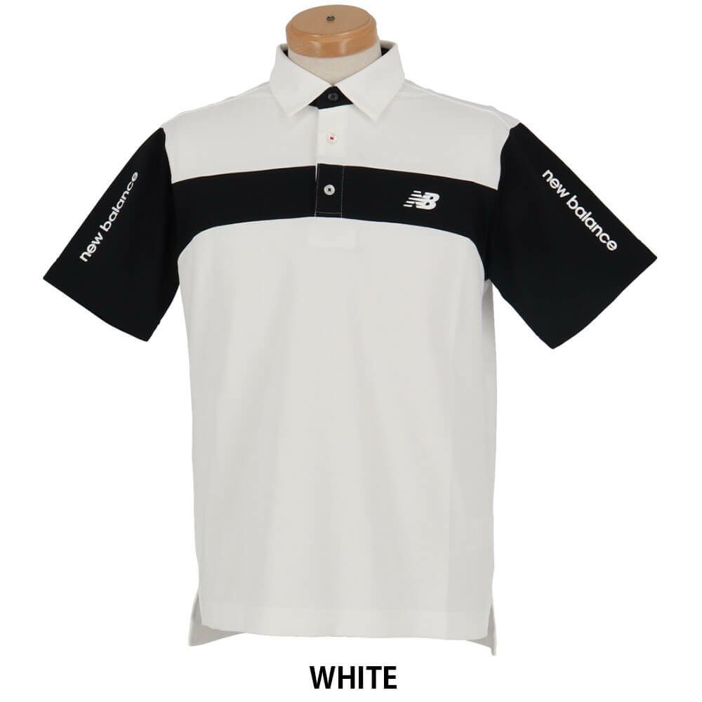 ニューバランスゴルフ　メンズ ラインデザイン 生地切替 半袖 ポロシャツ 012-5168003　2025年モデル 詳細1