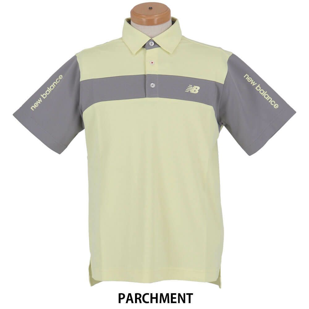 ニューバランスゴルフ　メンズ ラインデザイン 生地切替 半袖 ポロシャツ 012-5168003　2025年モデル 詳細4
