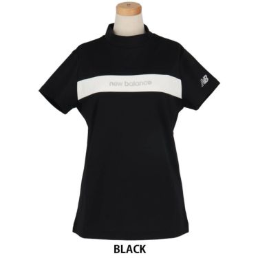 ニューバランスゴルフ　レディース ラインデザイン 半袖 モックネックシャツ 012-5166501　2025年モデル 詳細1