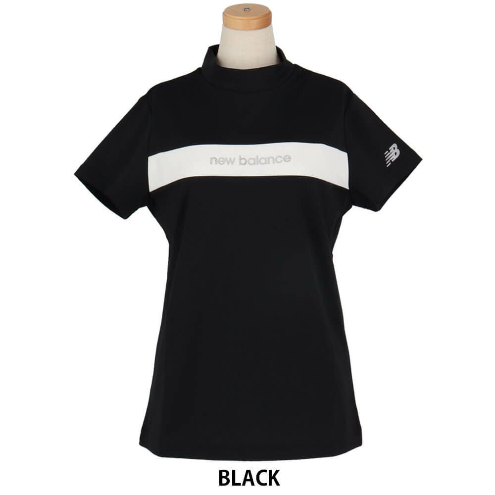 ニューバランスゴルフ　レディース ラインデザイン 半袖 モックネックシャツ 012-5166501　2025年モデル 詳細1