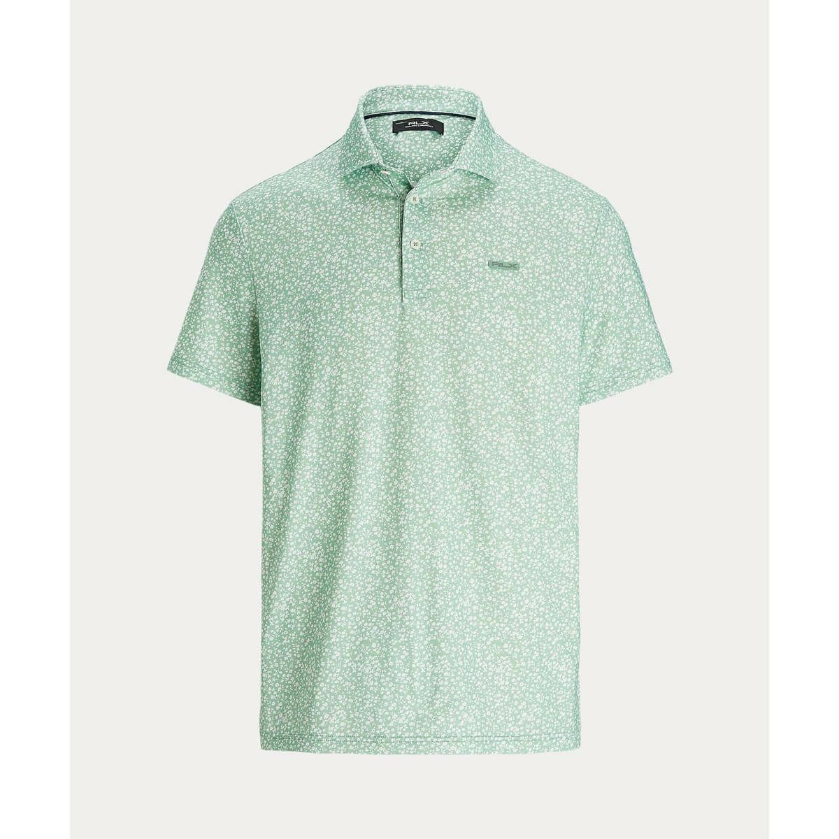 RLX GOLF　メンズ プリントデザイン エアフロー 半袖 ポロシャツ2025年モデル グリーン