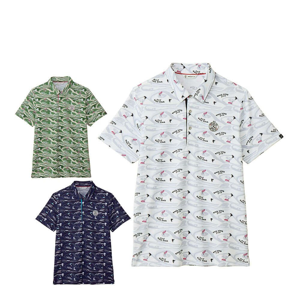 アンパスィ and per se　メンズ スイングドライディンプル 半袖 ポロシャツ AMS9625X2　2025年モデル 詳細1