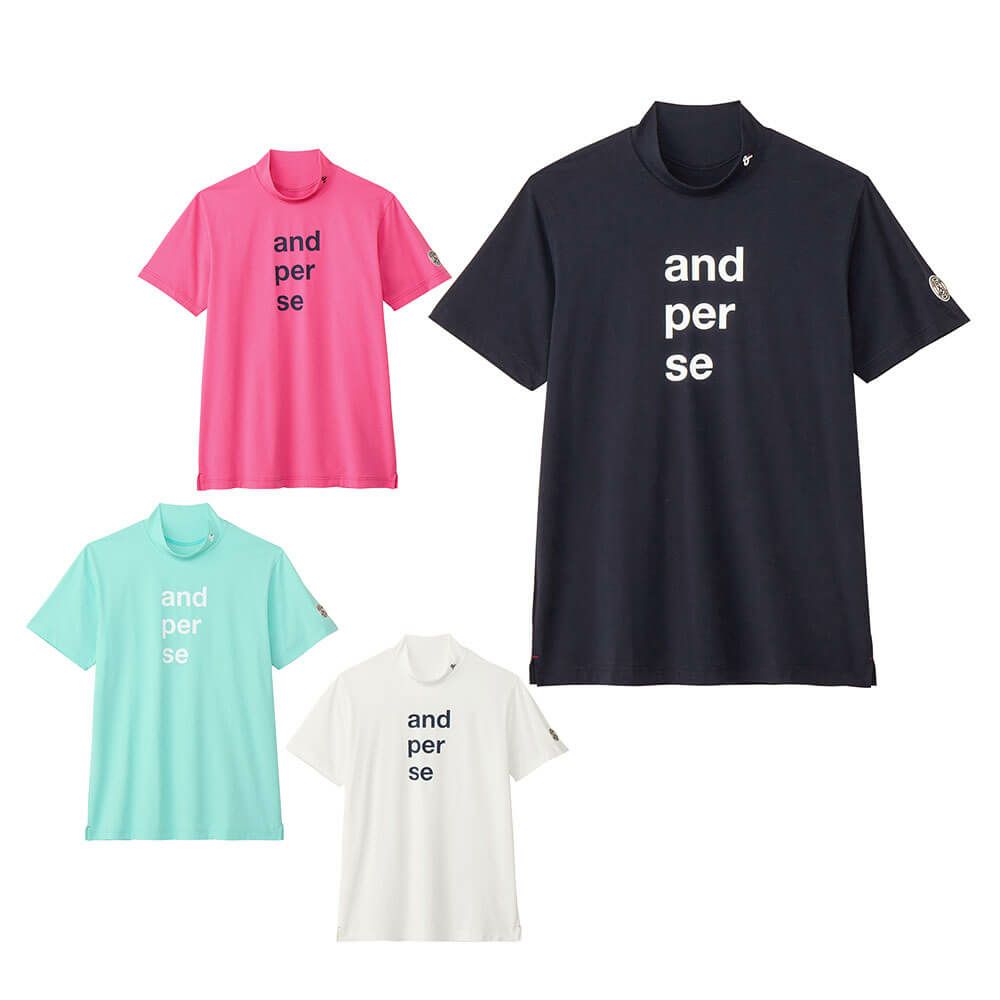 アンパスィ and per se　メンズ リファインドライ 半袖 モックネックシャツ AMS9505V5　2025年モデル 詳細1