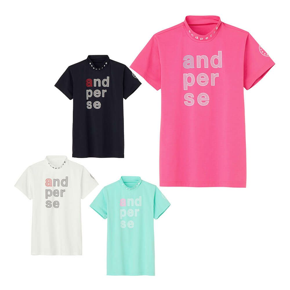 アンパスィ and per se　レディース リファインドライ 半袖 モックネックシャツ AFS9505V5　2025年モデル