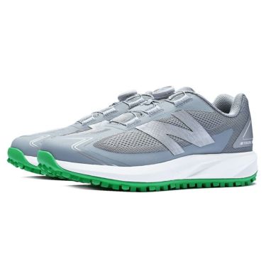 ニューバランスゴルフ　フューエルセル 1001 v5 ボア メッシュ スパイクレス ゴルフシューズ UGS1001 E GRAY/GREEN 詳細1