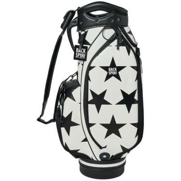 バックスピンゴルフ BACK SPIN! GOLF　BIG STAR TOUR ビッグスター ツアー キャディバッグ BSBD02C106 WHITE×BLACK　2025年モデル ホワイト×ブラック 詳細1