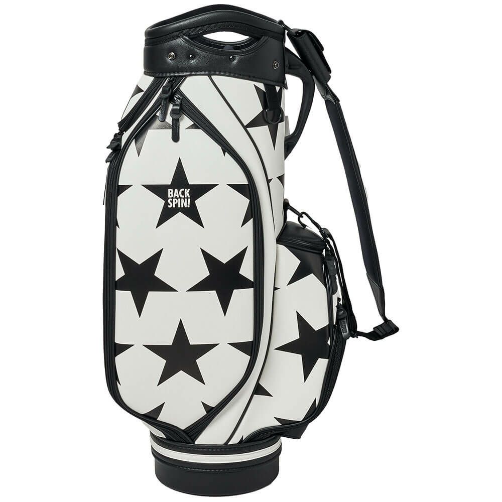 バックスピンゴルフ BACK SPIN! GOLF　BIG STAR TOUR ビッグスター ツアー キャディバッグ BSBD02C106 WHITE×BLACK　2025年モデル ホワイト×ブラック 詳細3