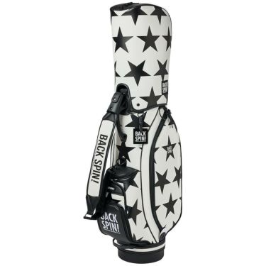 バックスピンゴルフ BACK SPIN! GOLF　BIG STAR TOUR ビッグスター ツアー キャディバッグ BSBD02C106 WHITE×BLACK　2025年モデル ホワイト×ブラック 詳細5
