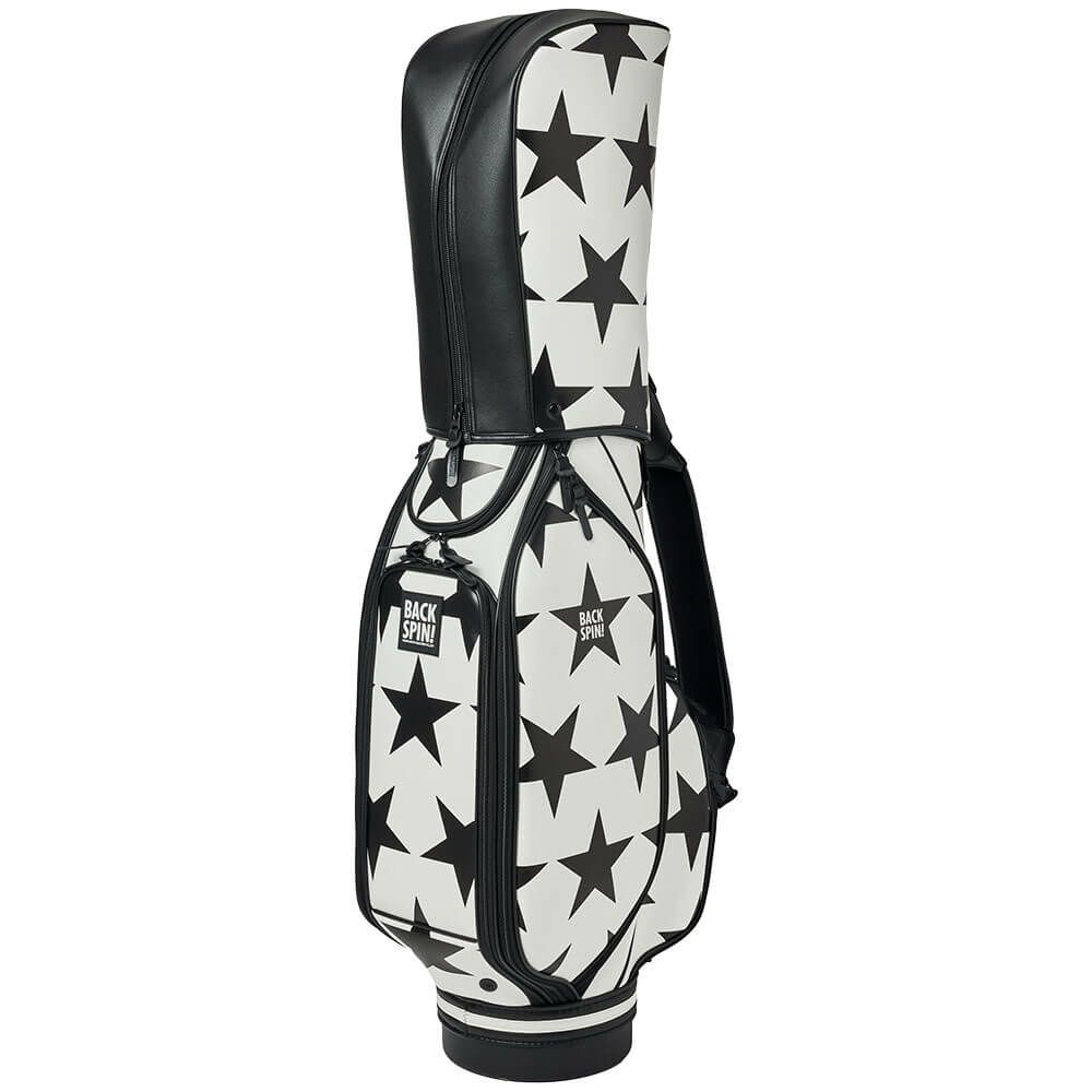 バックスピンゴルフ BACK SPIN! GOLF　BIG STAR TOUR ビッグスター ツアー キャディバッグ BSBD02C106 WHITE×BLACK　2025年モデル ホワイト×ブラック 詳細6