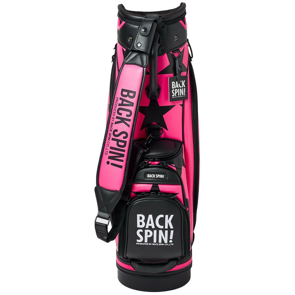 バックスピンゴルフ BACK SPIN! GOLF　BIG STAR TOUR ビッグスター ツアー キャディバッグ BSBD02C106 PINK×BLACK　2025年モデル ピンク×ブラック 詳細4