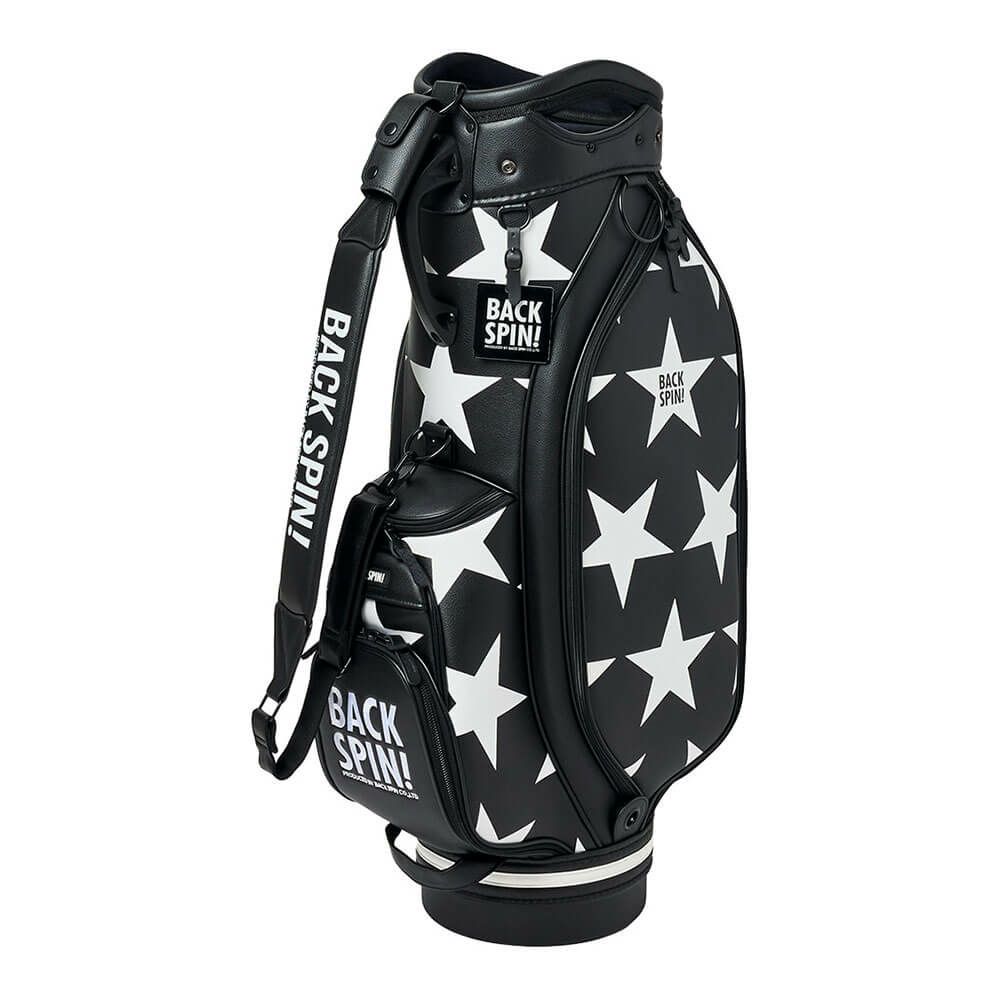 バックスピンゴルフ BACK SPIN! GOLF　BIG STAR TOUR ビッグスター ツアー キャディバッグ BSBD02C106 BLACK×WHITE　2025年モデル ブラック×ホワイト