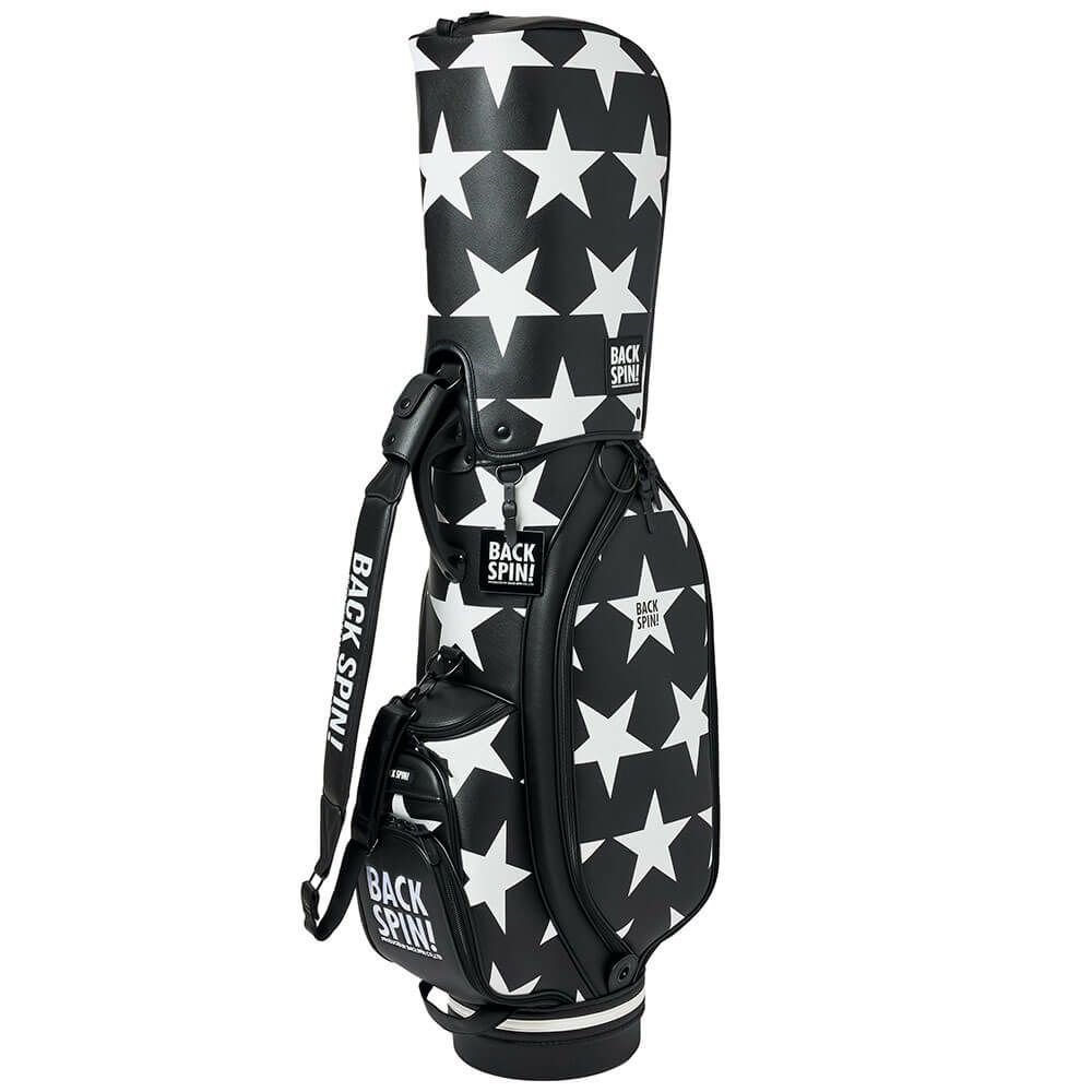 バックスピンゴルフ BACK SPIN! GOLF　BIG STAR TOUR ビッグスター ツアー キャディバッグ BSBD02C106 BLACK×WHITE　2025年モデル ブラック×ホワイト 詳細5