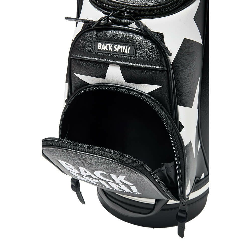 バックスピンゴルフ BACK SPIN! GOLF　BIG STAR TOUR ビッグスター ツアー キャディバッグ BSBD02C106 BLACK×WHITE　2025年モデル ブラック×ホワイト 詳細9