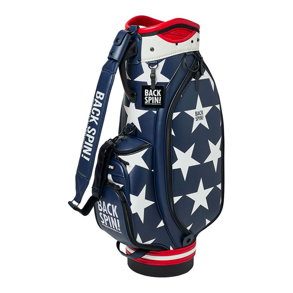バックスピンゴルフ BACK SPIN! GOLF　BIG STAR TOUR ビッグスター ツアー キャディバッグ BSBD02C106 NAVY×WHITE　2025年モデル ネイビー×ホワイト