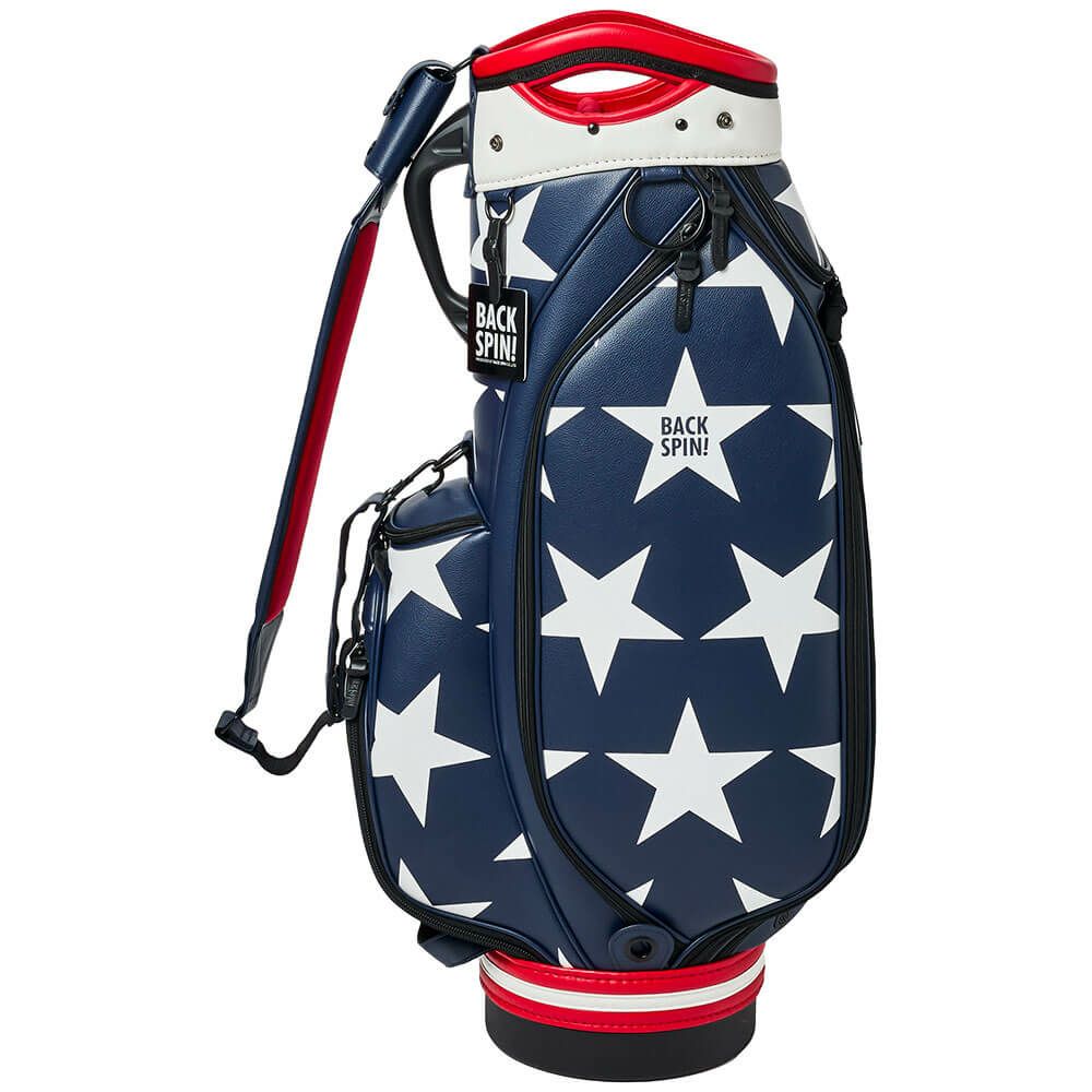 バックスピンゴルフ BACK SPIN! GOLF　BIG STAR TOUR ビッグスター ツアー キャディバッグ BSBD02C106 NAVY×WHITE　2025年モデル ネイビー×ホワイト 詳細1