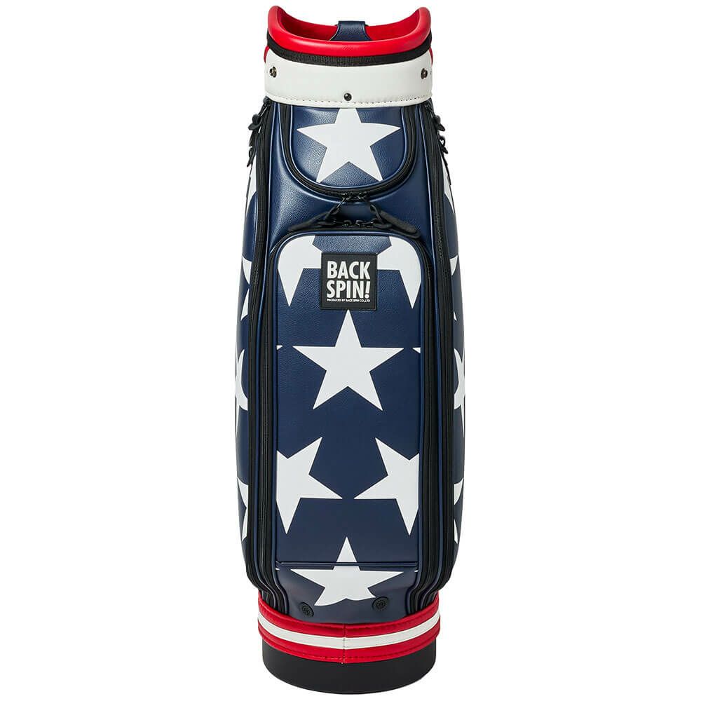 バックスピンゴルフ BACK SPIN! GOLF　BIG STAR TOUR ビッグスター ツアー キャディバッグ BSBD02C106 NAVY×WHITE　2025年モデル ネイビー×ホワイト 詳細2