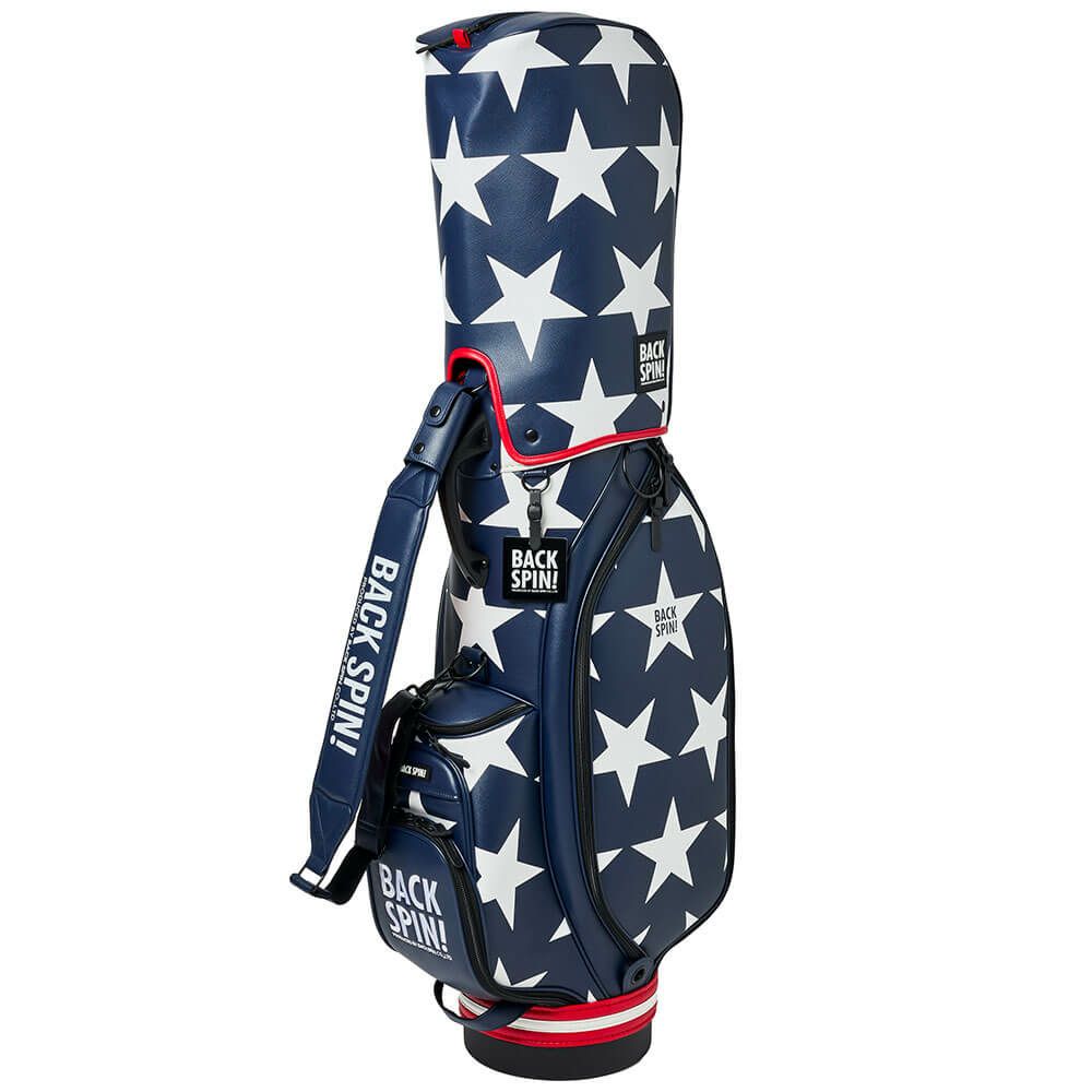 バックスピンゴルフ BACK SPIN! GOLF　BIG STAR TOUR ビッグスター ツアー キャディバッグ BSBD02C106 NAVY×WHITE　2025年モデル ネイビー×ホワイト 詳細5