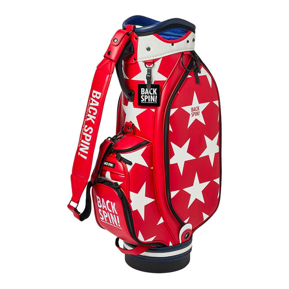 バックスピンゴルフ BACK SPIN! GOLF　BIG STAR TOUR ビッグスター ツアー キャディバッグ BSBD02C106 RED×WHITE　2025年モデル レッド×ホワイト