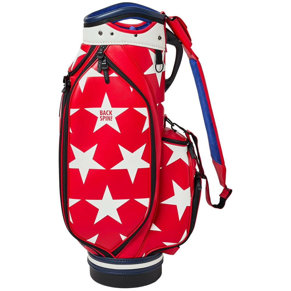 バックスピンゴルフ BACK SPIN! GOLF　BIG STAR TOUR ビッグスター ツアー キャディバッグ BSBD02C106 RED×WHITE　2025年モデル レッド×ホワイト 詳細3