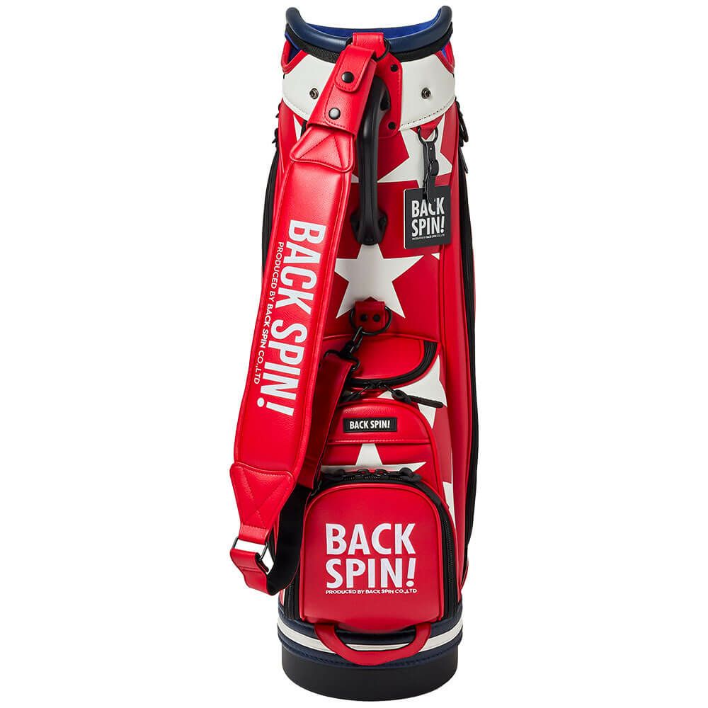 バックスピンゴルフ BACK SPIN! GOLF　BIG STAR TOUR ビッグスター ツアー キャディバッグ BSBD02C106 RED×WHITE　2025年モデル レッド×ホワイト 詳細4