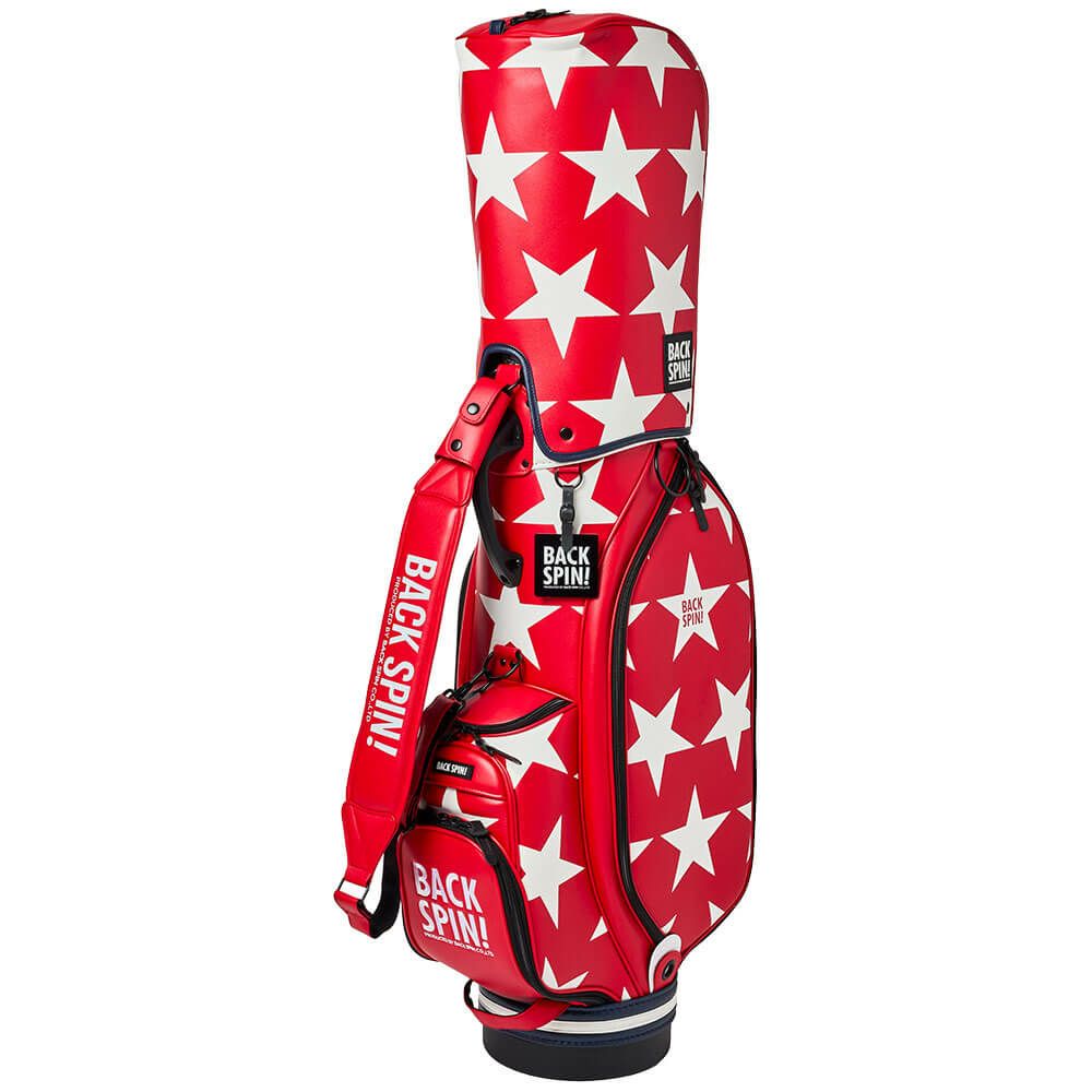 バックスピンゴルフ BACK SPIN! GOLF　BIG STAR TOUR ビッグスター ツアー キャディバッグ BSBD02C106 RED×WHITE　2025年モデル レッド×ホワイト 詳細5