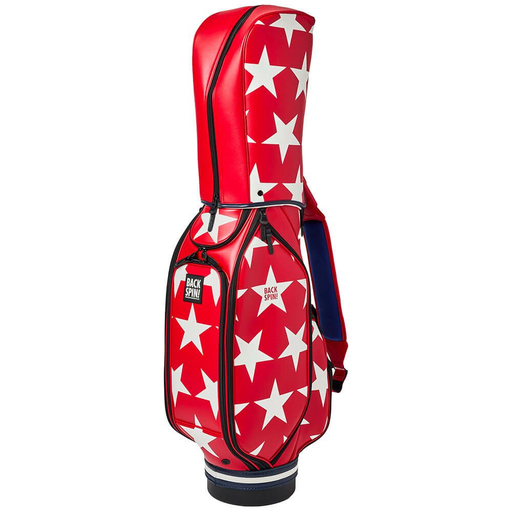 バックスピンゴルフ BACK SPIN! GOLF　BIG STAR TOUR ビッグスター ツアー キャディバッグ BSBD02C106 RED×WHITE　2025年モデル レッド×ホワイト 詳細6