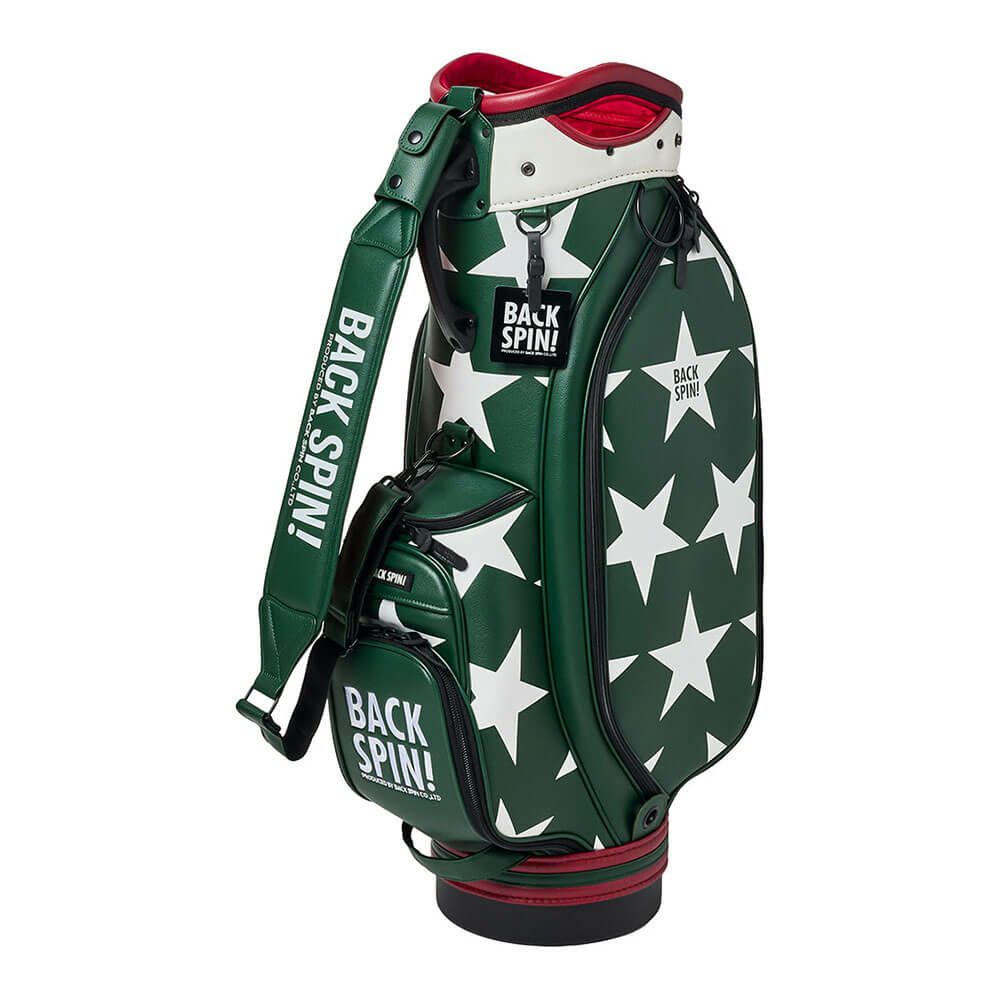 バックスピンゴルフ BACK SPIN! GOLF　BIG STAR TOUR ビッグスター ツアー キャディバッグ BSBD02C106 GREEN×WHITE　2025年モデル グリーン×ホワイト