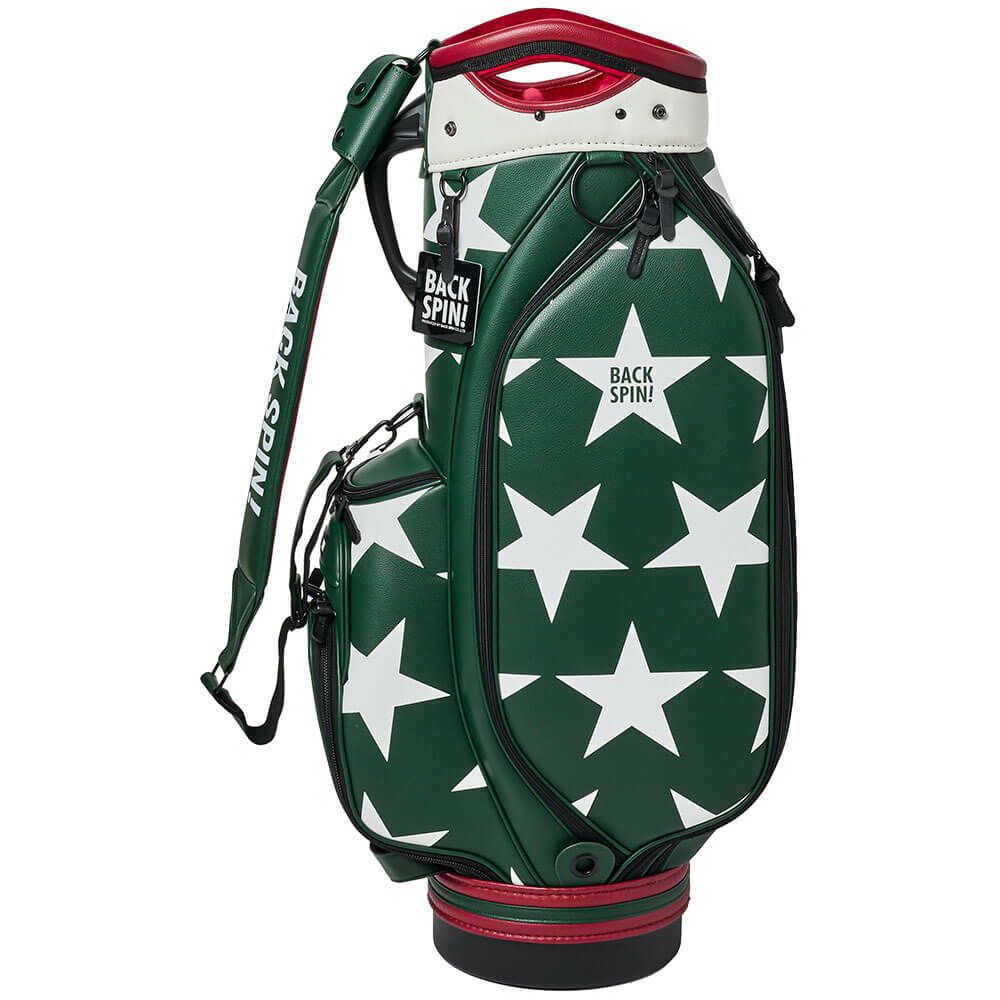 バックスピンゴルフ BACK SPIN! GOLF　BIG STAR TOUR ビッグスター ツアー キャディバッグ BSBD02C106 GREEN×WHITE　2025年モデル グリーン×ホワイト 詳細1