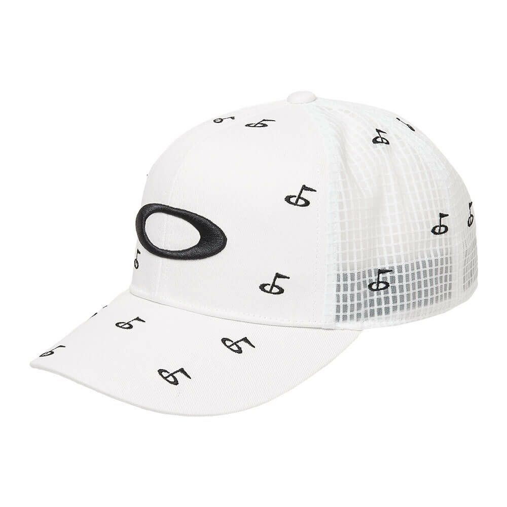 オークリー OAKLEY　メンズ OVERLAP CAP 25.0 ゴルフモチーフ刺繍 飛び柄 キャップ FOS902023 100 WHITE　2025年モデル WHITE