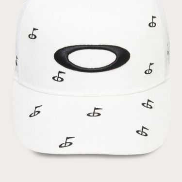 オークリー OAKLEY　メンズ OVERLAP CAP 25.0 ゴルフモチーフ刺繍 飛び柄 キャップ FOS902023 100 WHITE　2025年モデル 詳細3