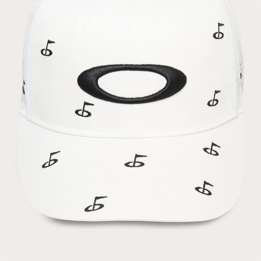 オークリー OAKLEY　メンズ OVERLAP CAP 25.0 ゴルフモチーフ刺繍 飛び柄 キャップ FOS902023 100 WHITE　2025年モデル 詳細3