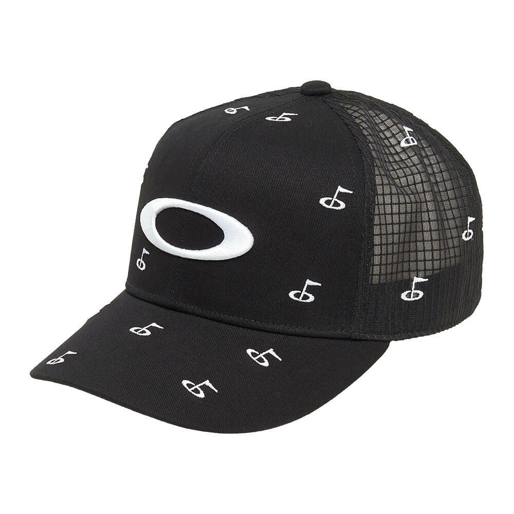 オークリー OAKLEY　メンズ OVERLAP CAP 25.0 ゴルフモチーフ刺繍 飛び柄 キャップ FOS902023 02E BLACKOUT　2025年モデル BLACKOUT
