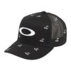 オークリー OAKLEY　メンズ OVERLAP CAP 25.0 ゴルフモチーフ刺繍 飛び柄 キャップ FOS902023 02E BLACKOUT　2025年モデル BLACKOUT