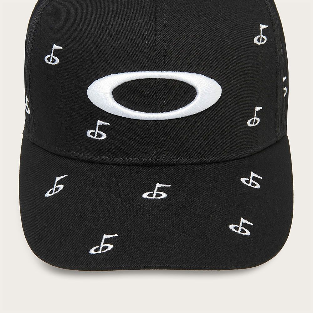 オークリー OAKLEY　メンズ OVERLAP CAP 25.0 ゴルフモチーフ刺繍 飛び柄 キャップ FOS902023 02E BLACKOUT　2025年モデル 詳細3