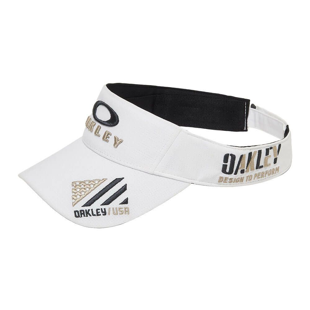 オークリー OAKLEY　メンズ FIXED VISOR 25.0 立体刺繍ロゴ サンバイザー FOS902027 100 WHITE　2025年モデル WHITE