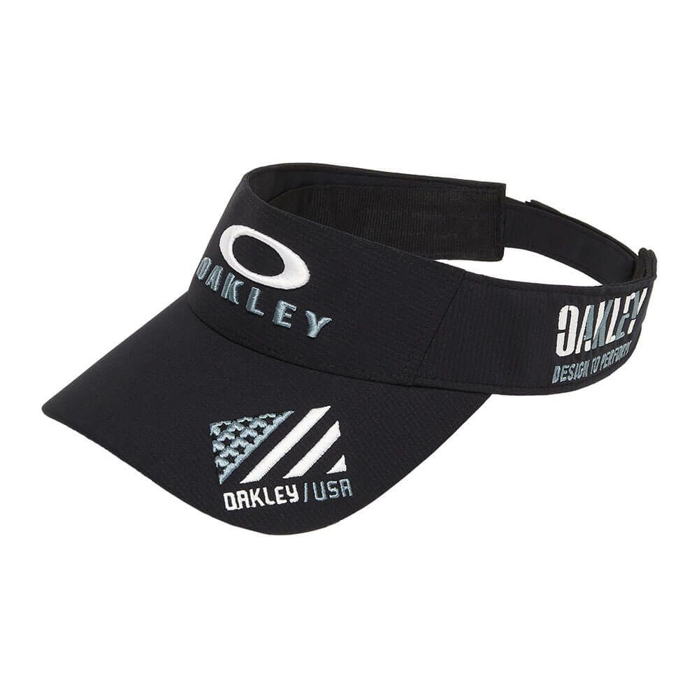 オークリー OAKLEY　メンズ FIXED VISOR 25.0 立体刺繍ロゴ サンバイザー FOS902027 02E BLACKOUT　2025年モデル BLACKOUT