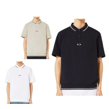 オークリー OAKLEY　メンズ ロゴプリント 半袖 リブ衿 ポロシャツ FOA407601　2025年モデル