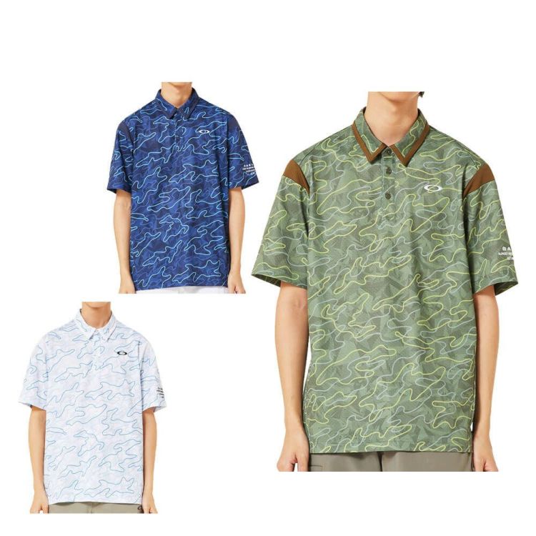 オークリー OAKLEY メンズ カモフラージュ柄 メッシュ切替 半袖